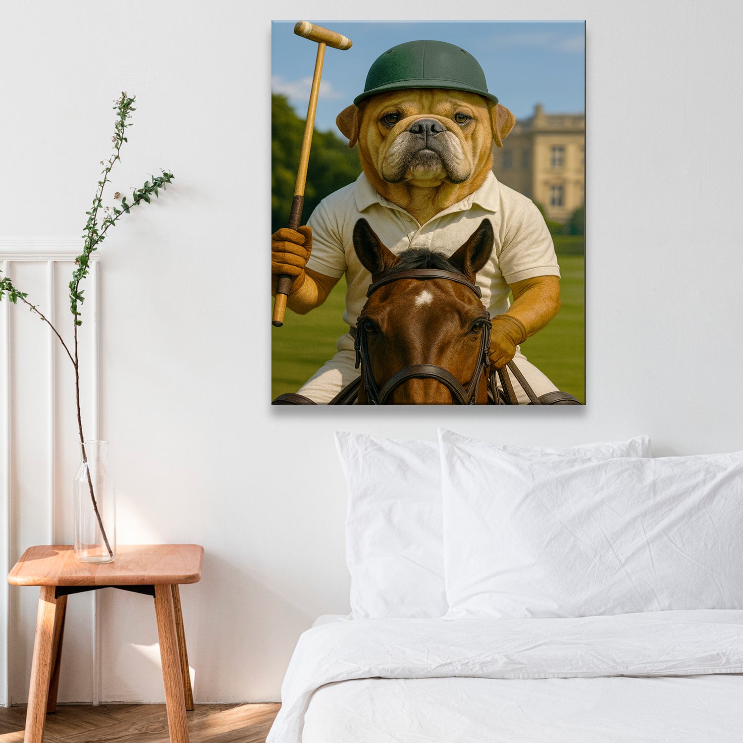 Custom Photo Polo Sport Dog Canvas Gift For Dog Lovers