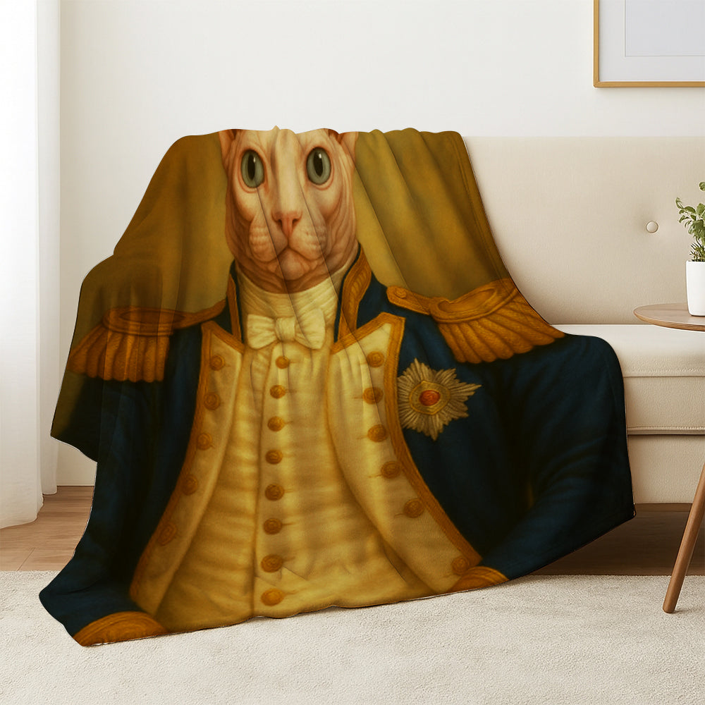 Custom Photo Great Captain Cat Blanket Gift For Cat Lovers