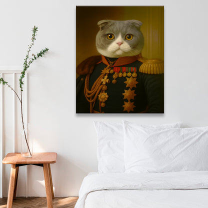 Custom Photo Cat Royal King Canvas _ Gift For Cat Lovers