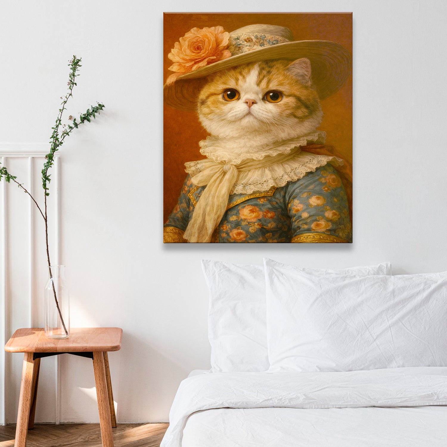 Custom Photo Cat Royal Style 05 Canvas Gift For Cat Lovers