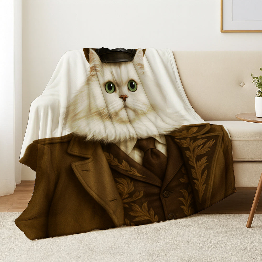 Custom Photo Captain Cat Blanket