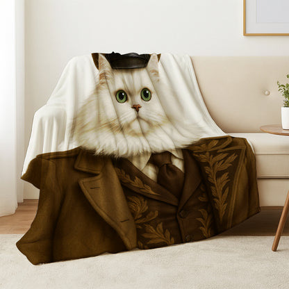 Custom Photo Captain Cat Blanket