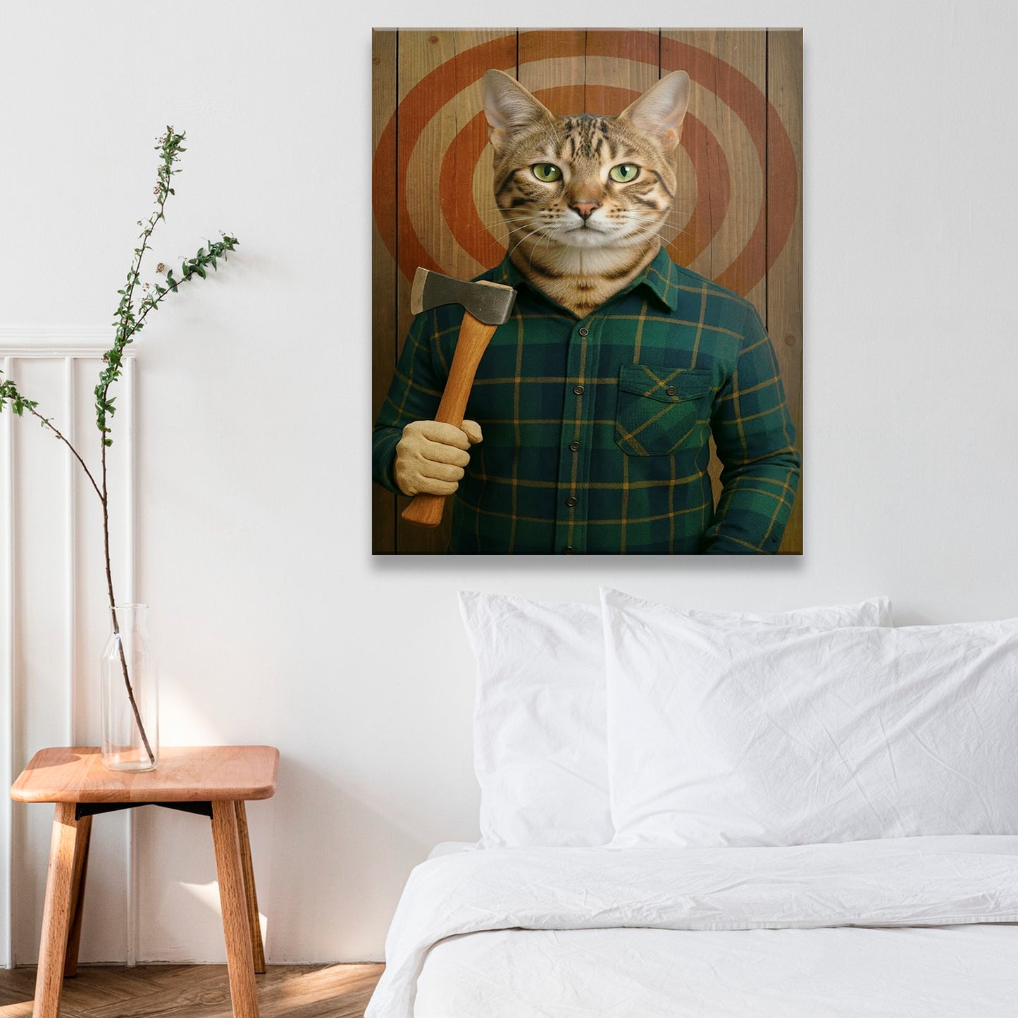 Custom Photo Axe Throw Cat Canvas Gift For Cat Lovers