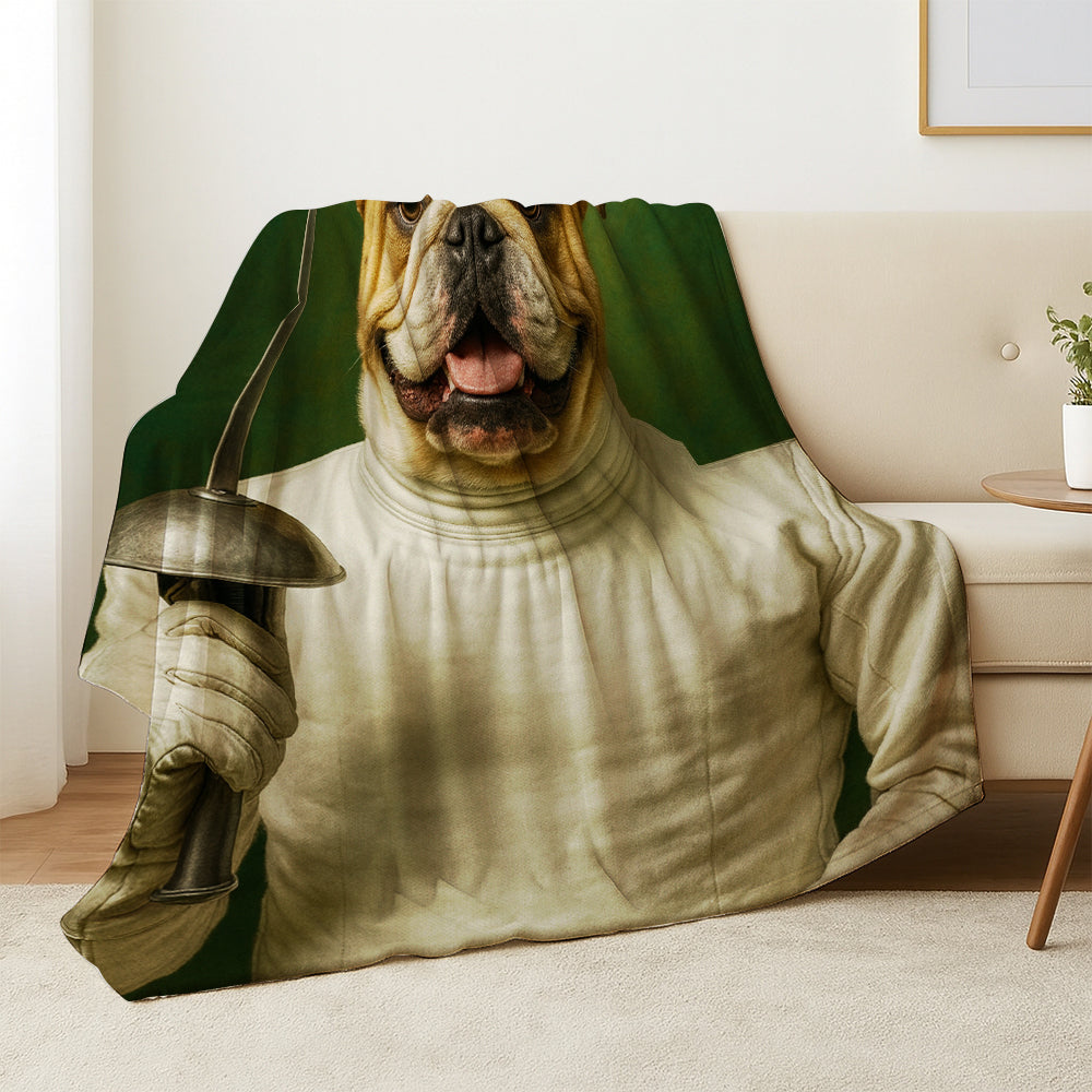 Custom Photo Fencer Dog BlanketGift For Dog Lovers