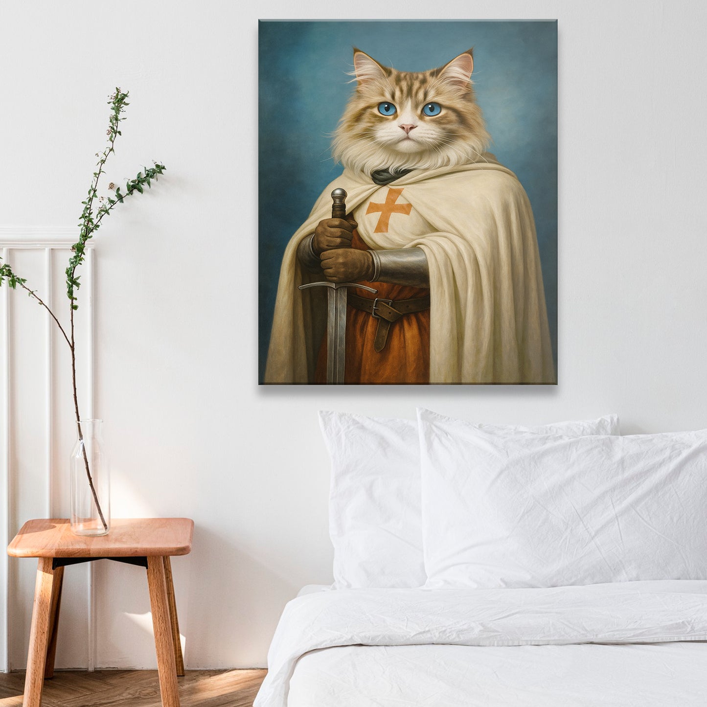 Custom Photo Priest Cat Canvas Gift For Cat Lovers