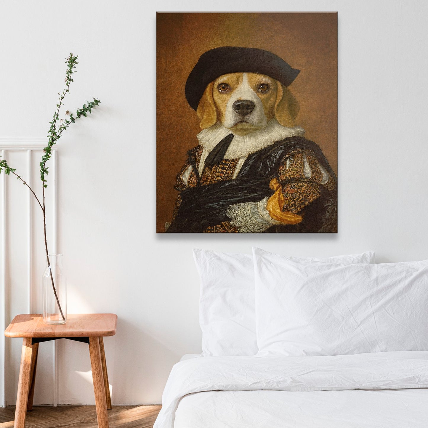 Custom Photo Royal Dog Canvas Dog Lover Gifts