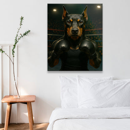 Custom Photo Boxing Dog Canvas Gift For Dog Lovers