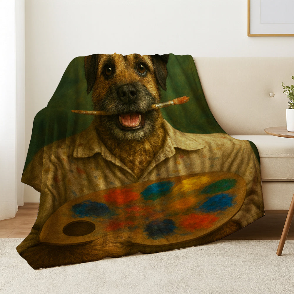 Custom Photo Artist Dog BlanketGift For Dog Lovers