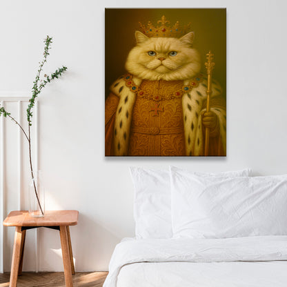 Custom Photo Cat King Royal Canvas _ Gift For Cat Lovers