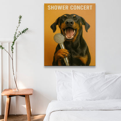 Custom Photo Dog Bathroom Style 32 Canvas Gift For Dog Lovers