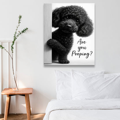 Custom Photo Dog Bathroom Canvas Gift For Dog Lover