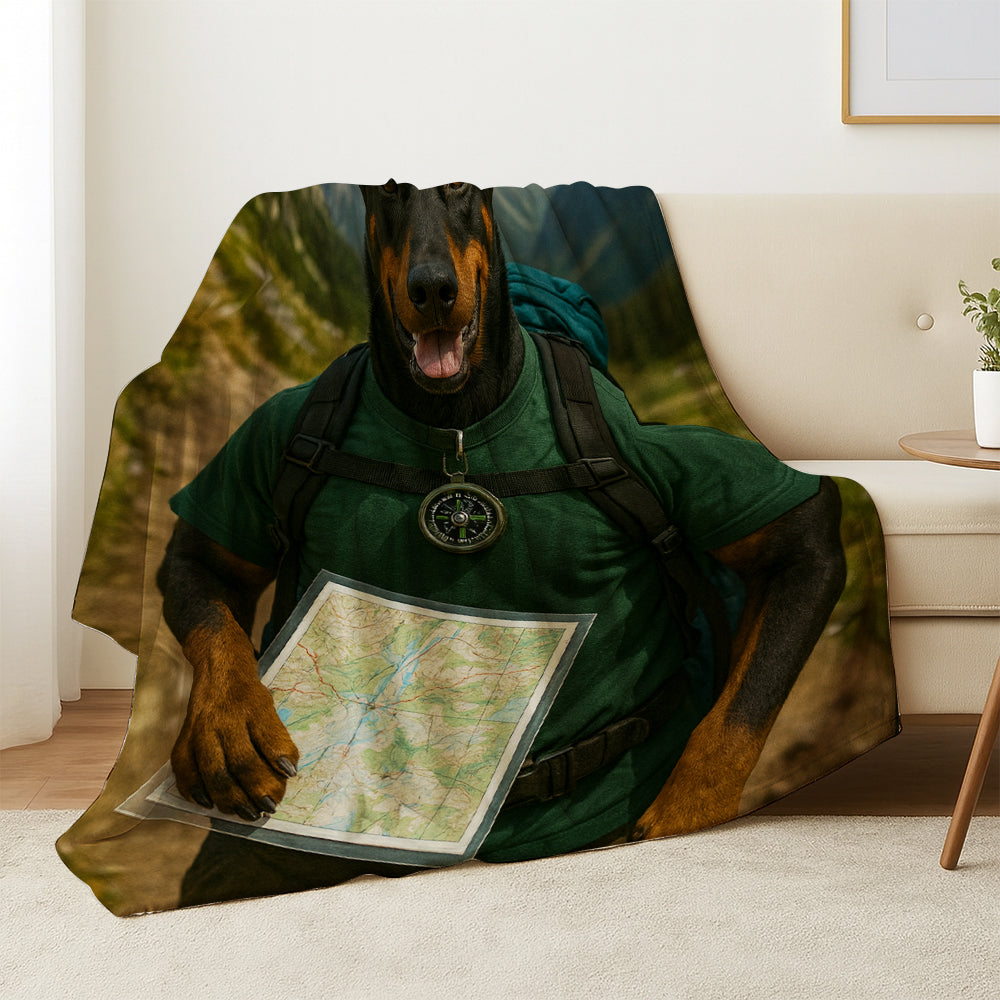 Custom Photo Explorer Hiking Dog BlanketGift For Dog Lovers