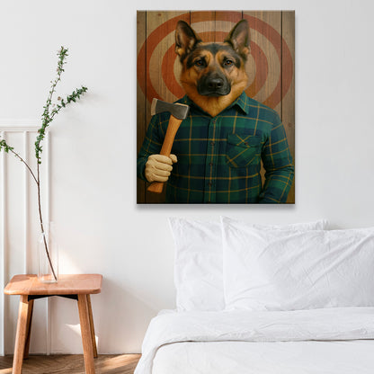 Custom Photo Axe Throw Dog Canvas Gift For Dog Lovers