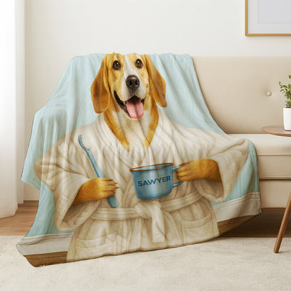 Custom Photo Dog Bathroom BlanketDog Gifts Lovers