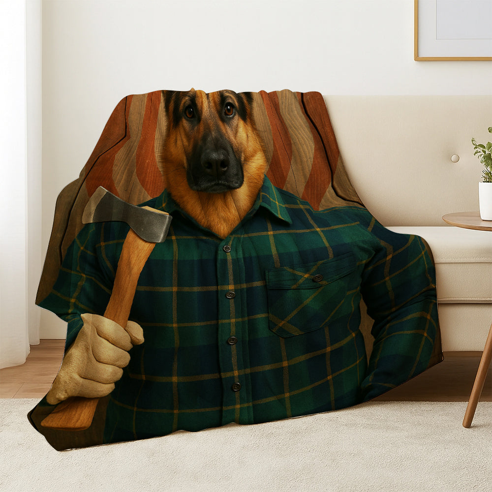 Custom Photo Axe Throw Dog BlanketGift For Dog Lovers