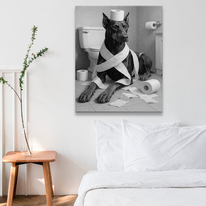 Custom Photo Dog Bathroom Style 16 Canvas Gift For Dog Lovers