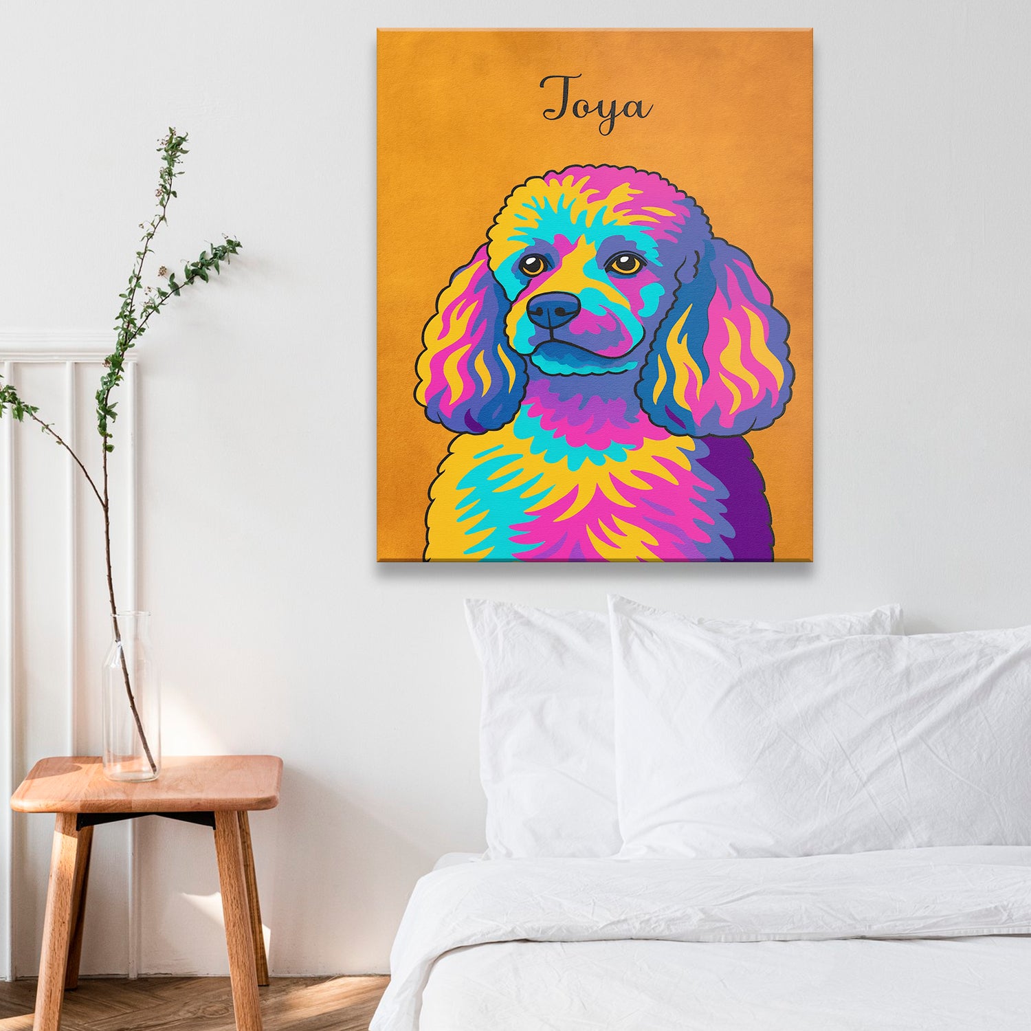 Custom Photo Minimalist Dog Canvas Gift For Dog Lovers