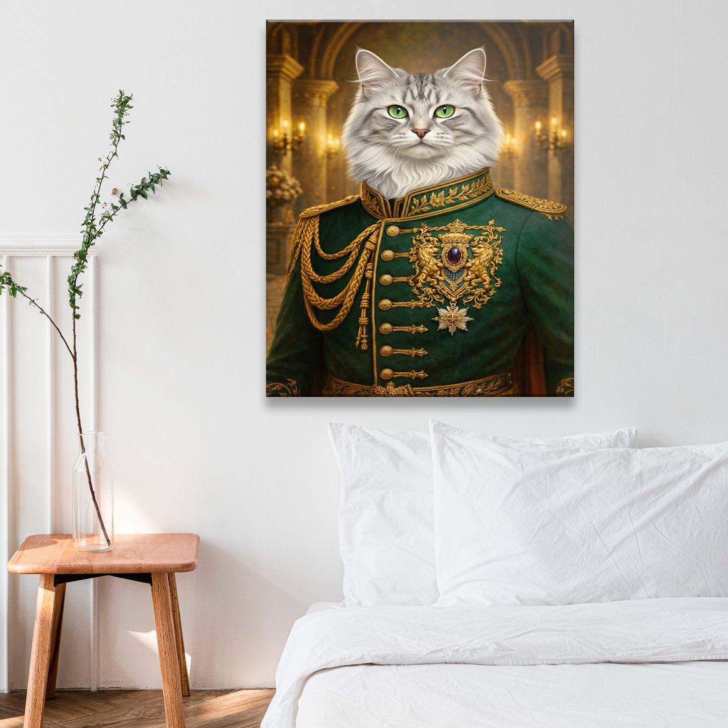 Custom Photo Cat Royal Style 11 Canvas Gift For Cat Lovers