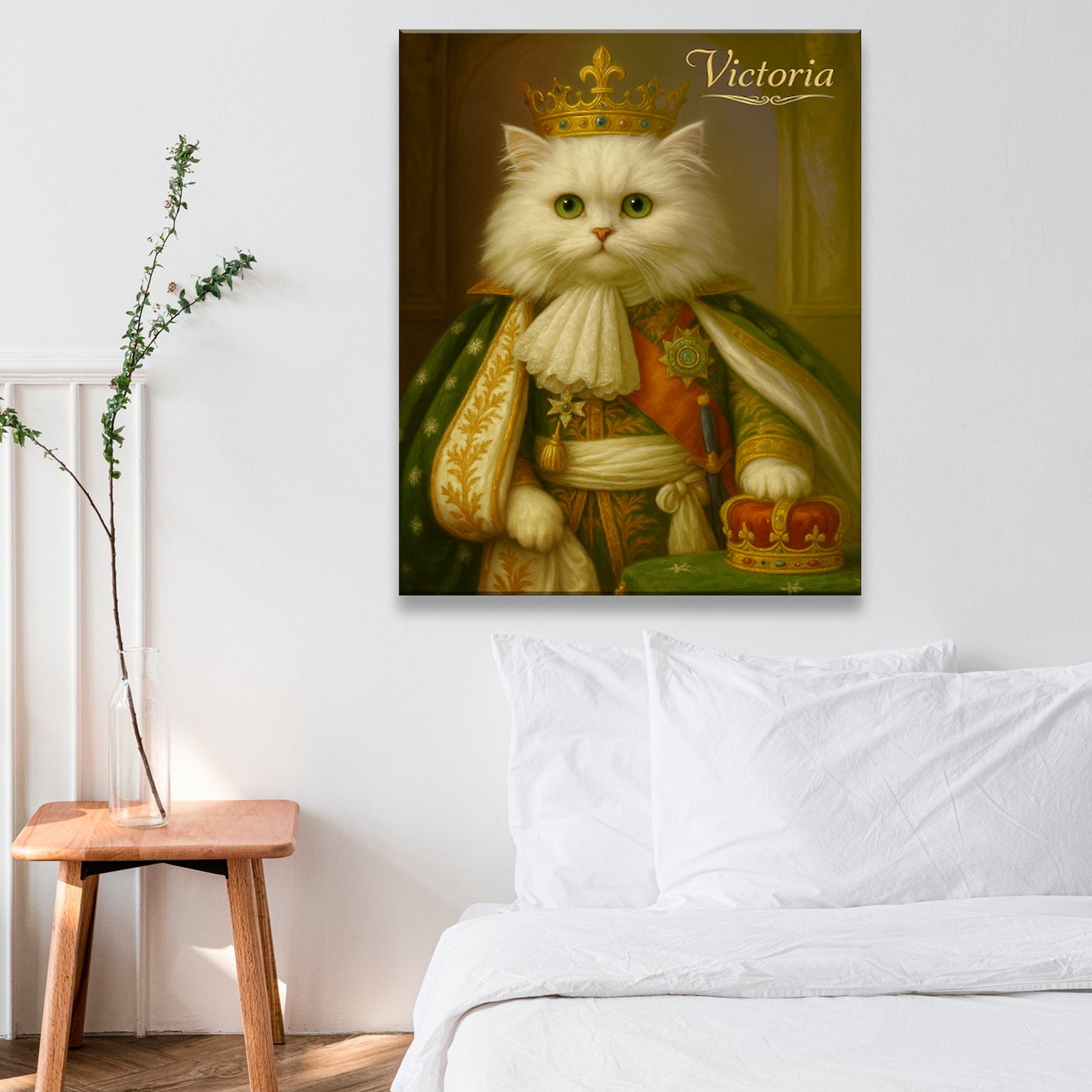 Custom Photo Napoleon Cat Canvas Gift For Cat Lovers