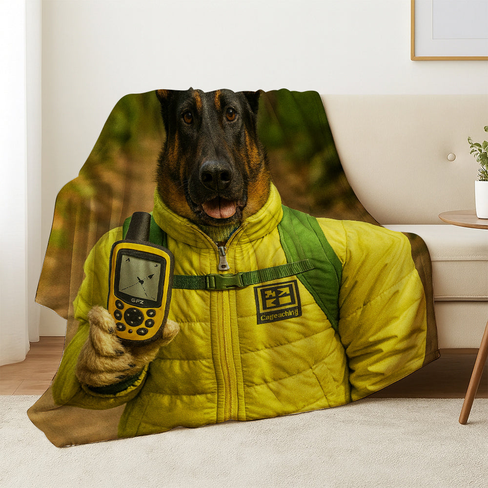 Custom Photo Geocaching Gps Adventure Dog BlanketGift For Dog Lovers