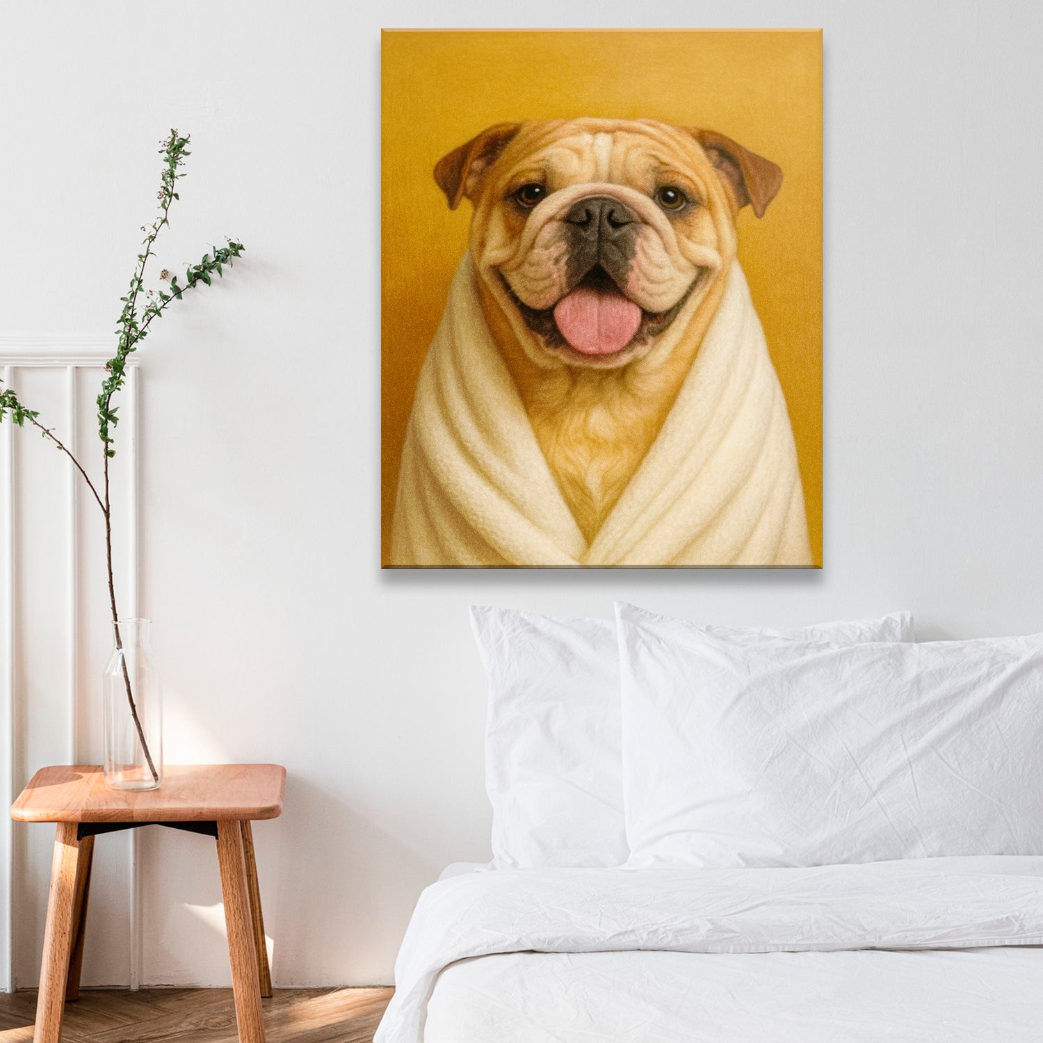 Custom Photo Dog Bathroom Style 30 Canvas Gift For Dog Lovers