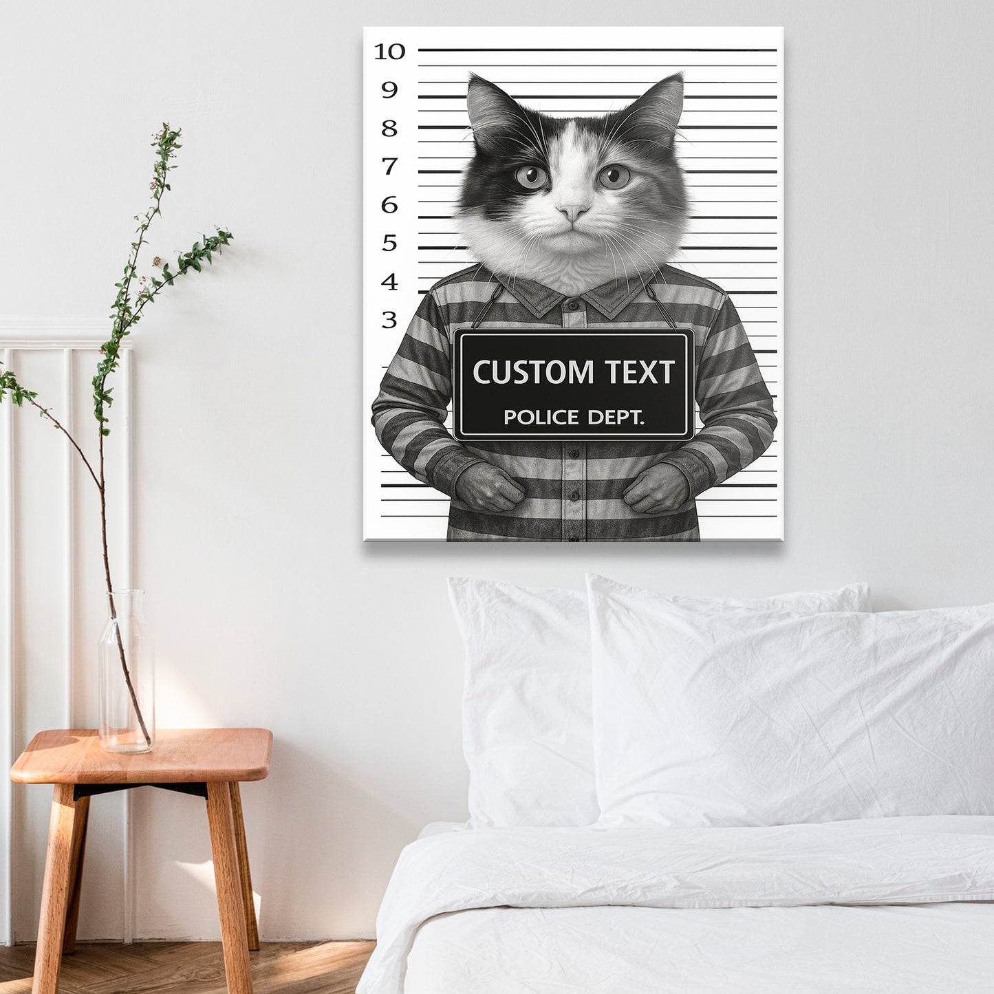 Custom Photo Cat Wanted By Pawlice Canvas _ Gifts For Cat Lovers