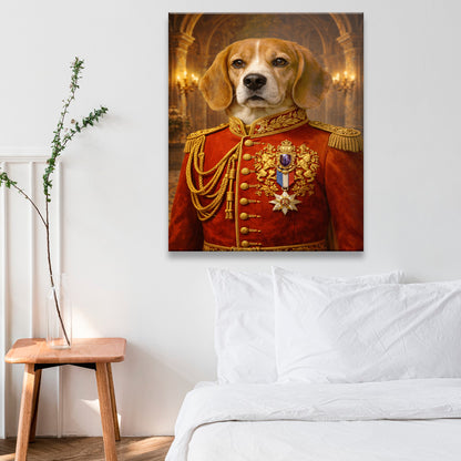 Custom Photo Royal King Dog Style 02 Canvas Gift For Dog Lovers