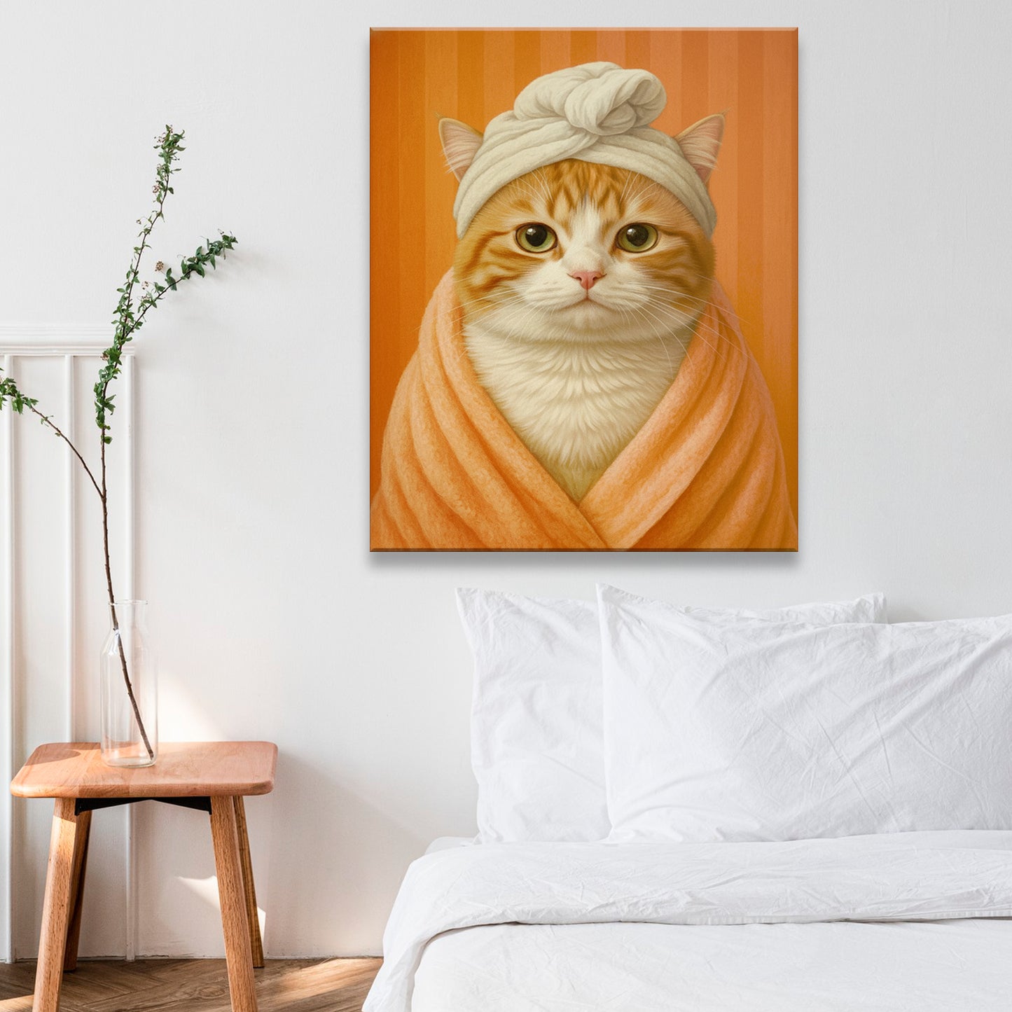 Custom Photo Cat Bathroom Style 17 Canvas Gift For Cat Lovers