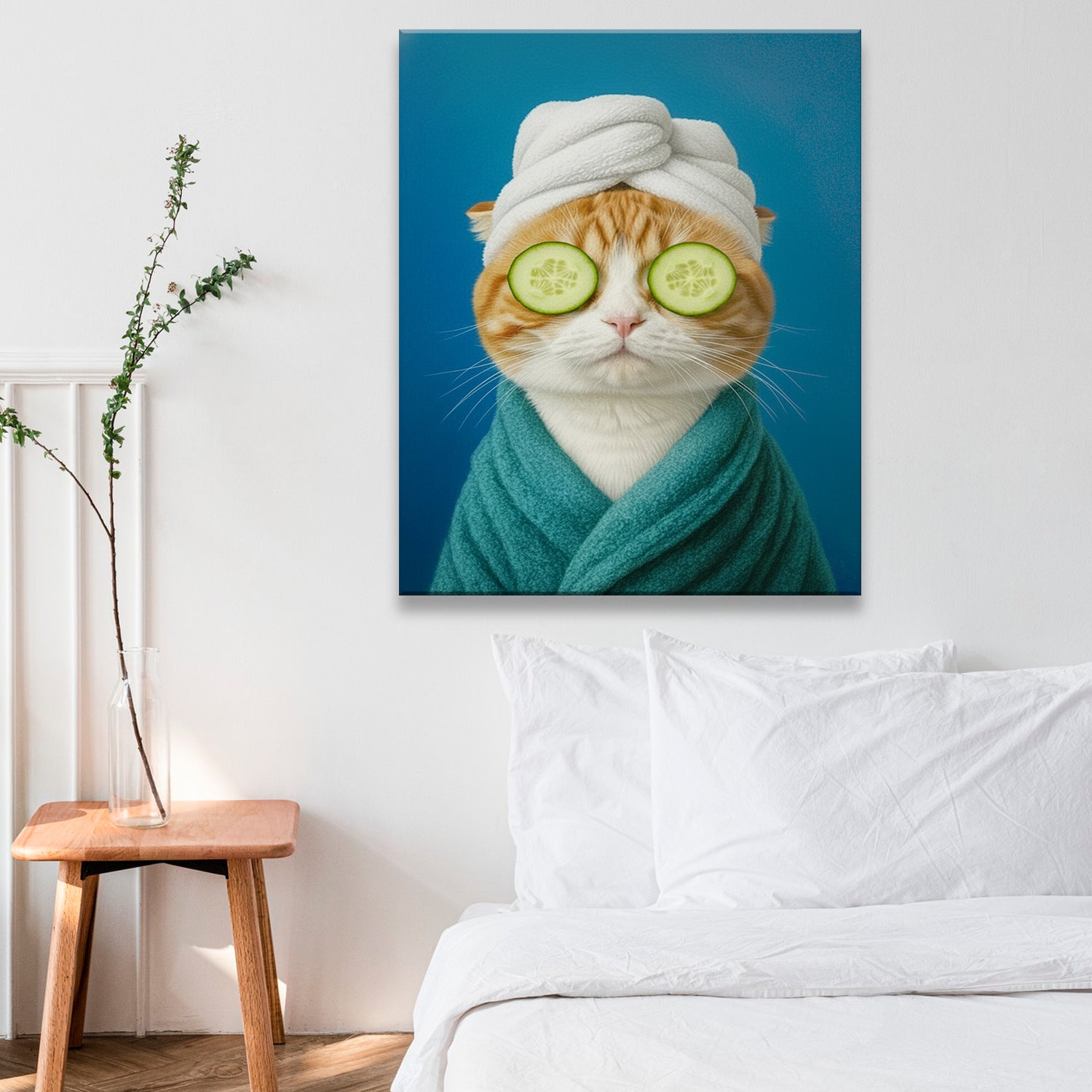 Custom Photo Cat Bathroom Style 21 Canvas Gift For Cat Lovers