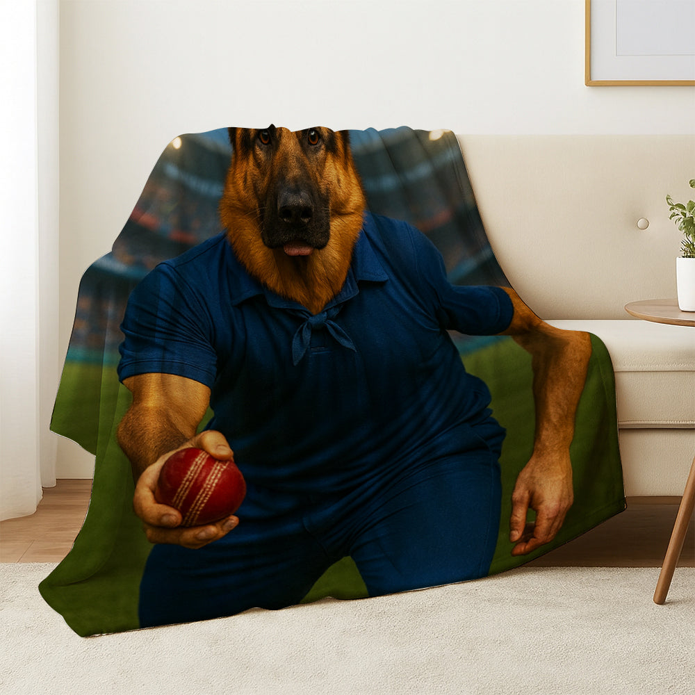 Custom Photo Bowler Dog BlanketGift For Dog Lovers