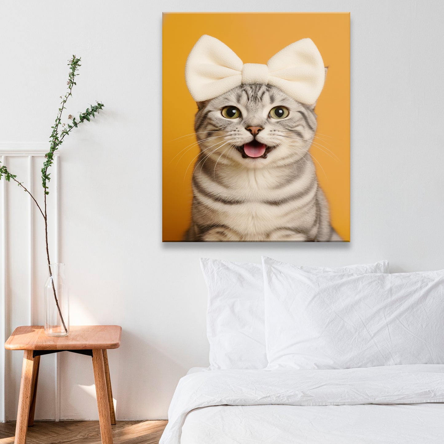 Custom Photo Cat Bathroom Style 37 Canvas Gift For Cat Lovers