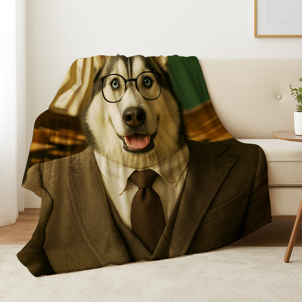 Custom Photo Teacher Dog BlanketGift For Dog Lovers