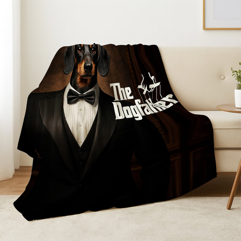 Custom Photo Dog Father Blanket Gift For Dog Lover