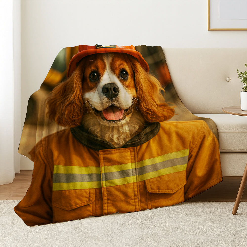 Custom Photo Construction Builder BlanketGift For Dog Lovers
