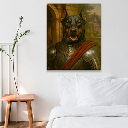 Custom Photo Dog Knight Canvas Gift For Dog Lovers