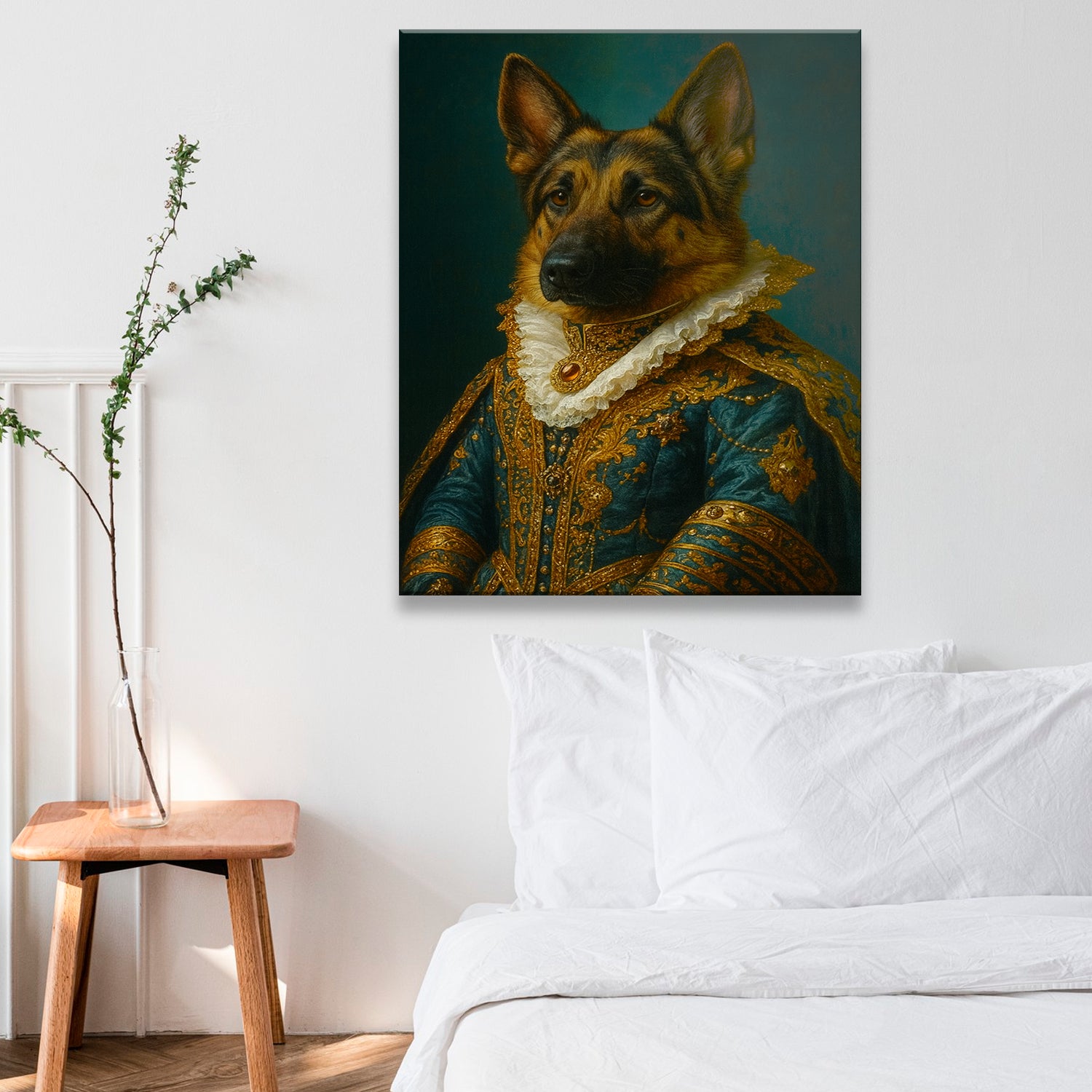 Custom Photo Dog Royal Style 4 Canvas Gift For Dog Lovers