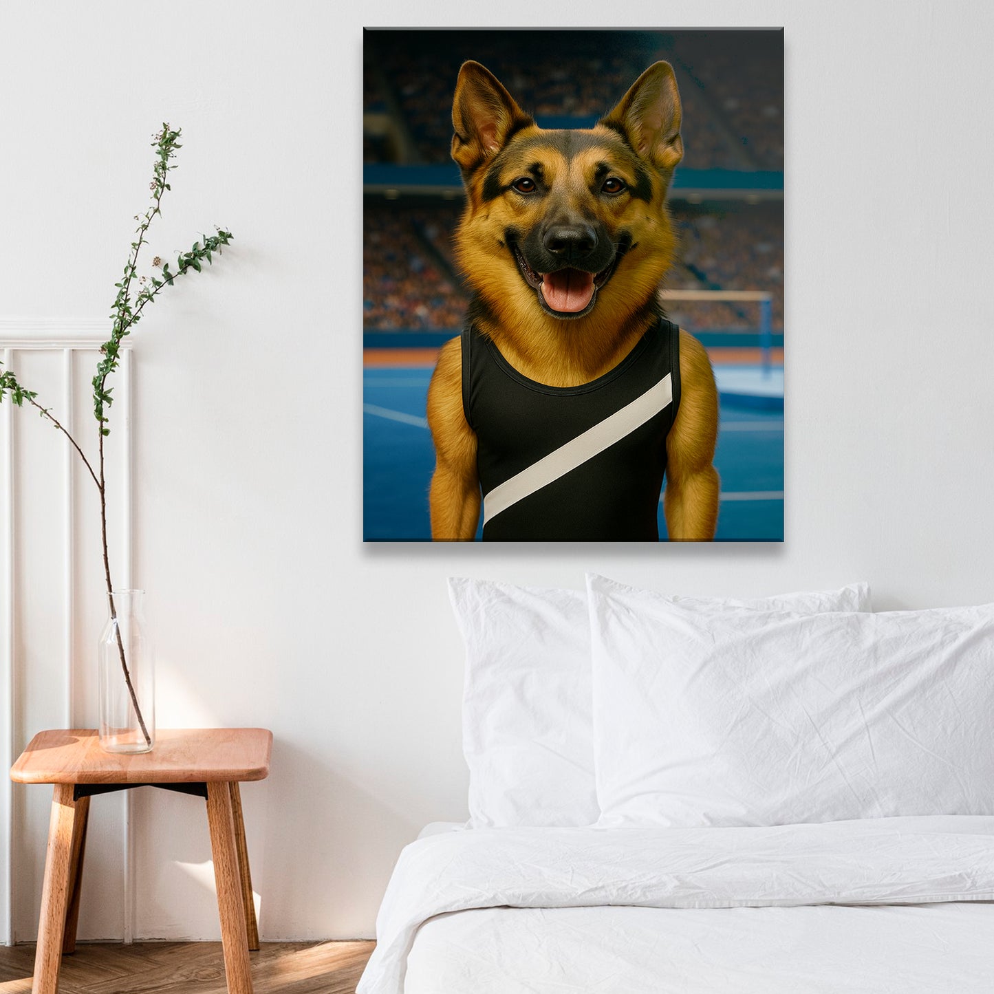 Custom Photo Gymnast Dog Canvas Gift For Dog Lovers