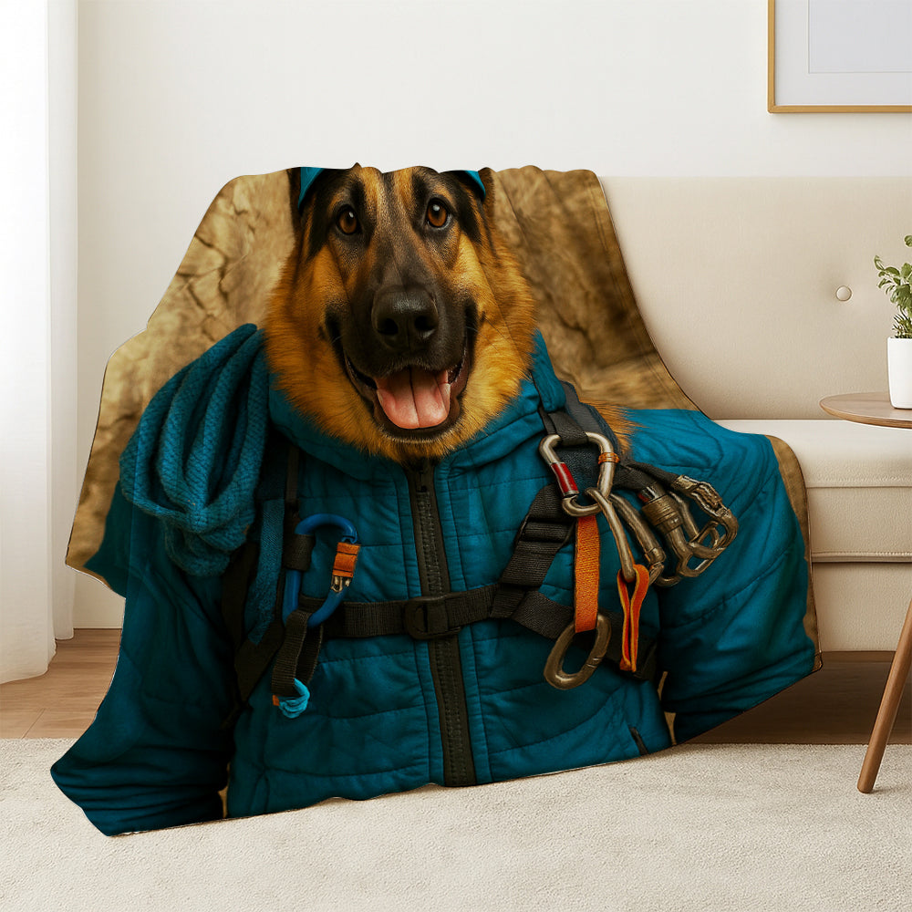 Custom Photo Climber Dog BlanketGift For Dog Lovers