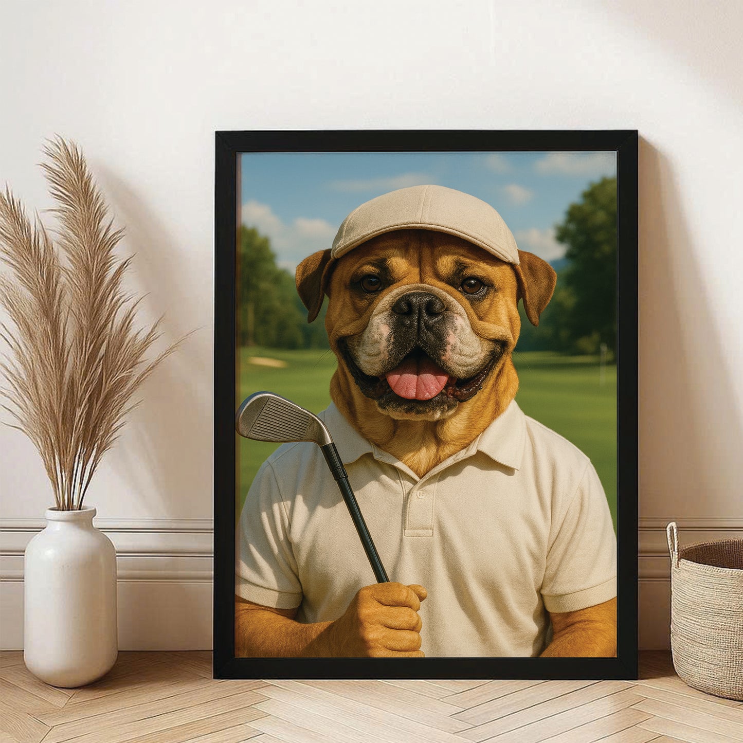 Custom Photo Golfer Dog Gift For Dog Lovers