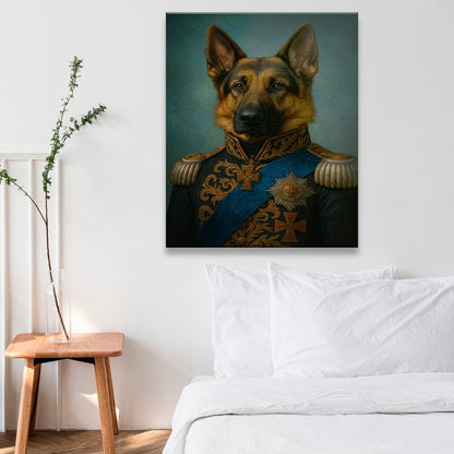 Custom Photo Royal Dog Canvas Gift For Dog Lovers