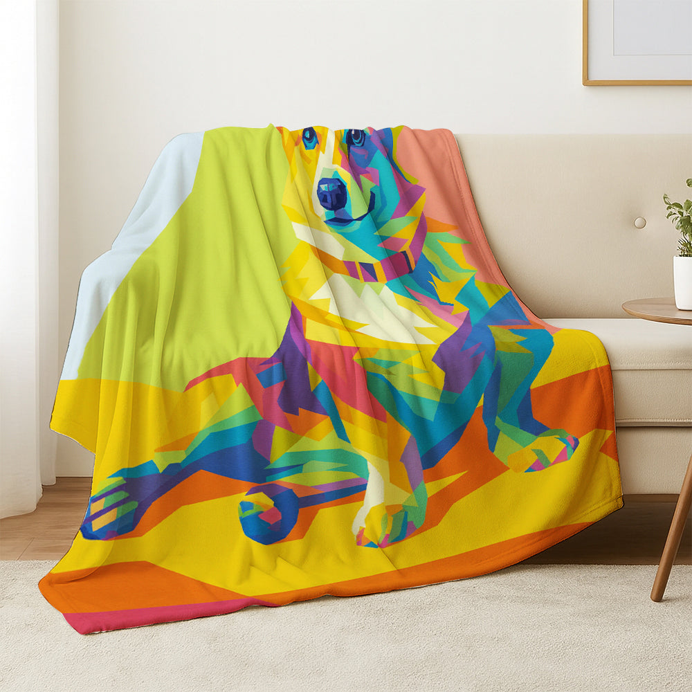 Custom Photo Pop Art BlanketGift For Dog Lovers