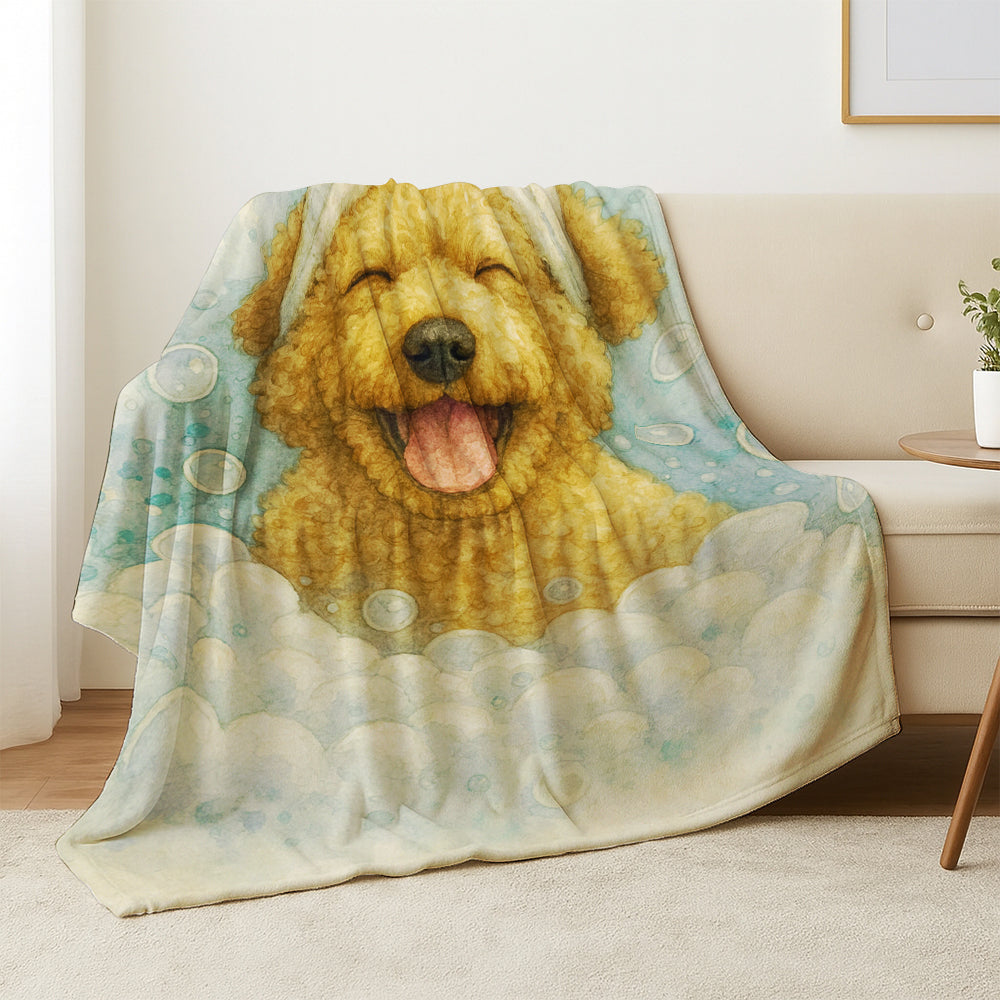 Custom Dog Potrait In Bathroom Canvas