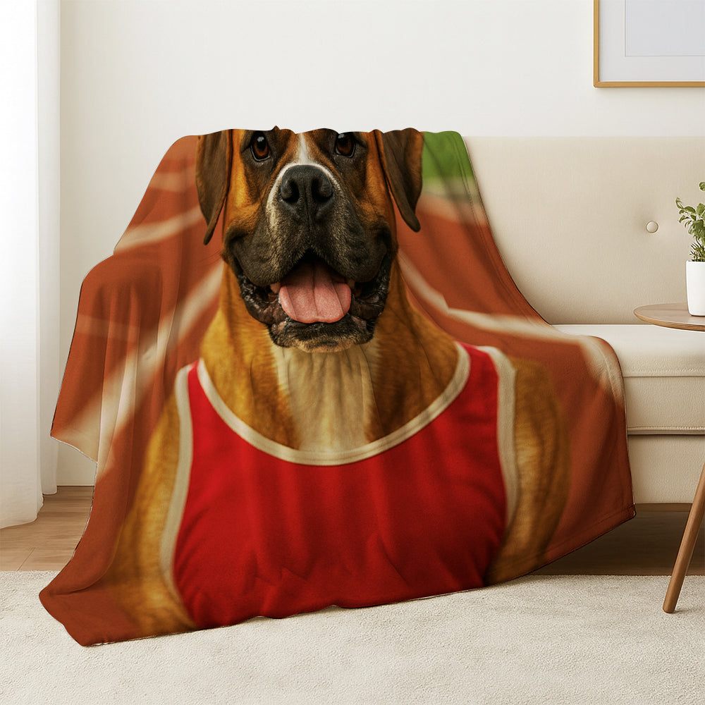 Custom Photo Runner Dog BlanketGift For Dog Lovers