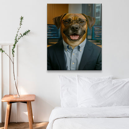 Custom Photo Software Developer Dog Canvas Gift For Dog Lovers