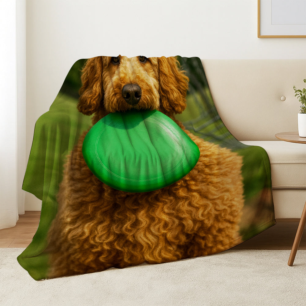 Custom Photo Disc Golf Dog BlanketGift For Dog Lovers