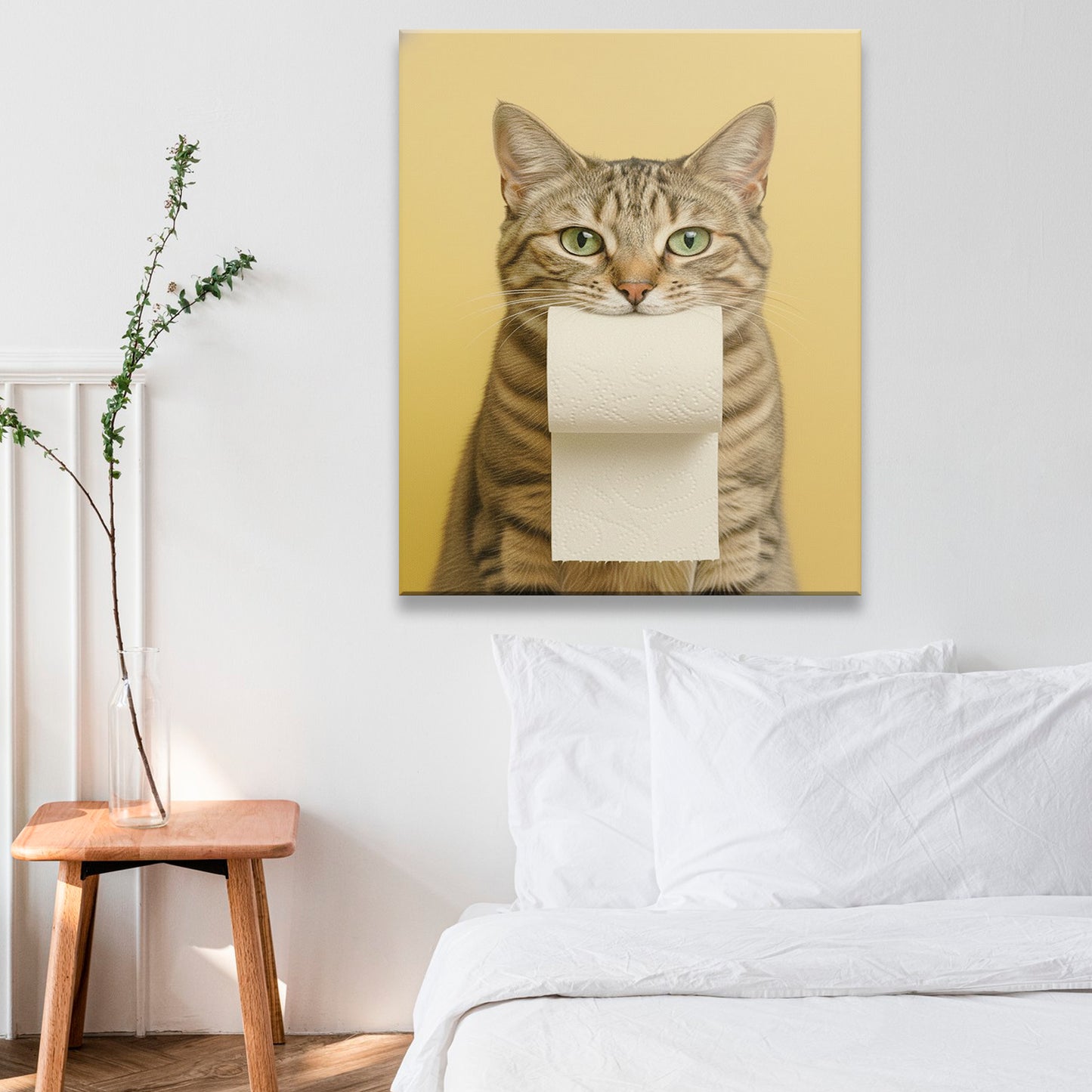 Custom Photo Cat Bathroom Style 23 Canvas Gift For Cat Lovers
