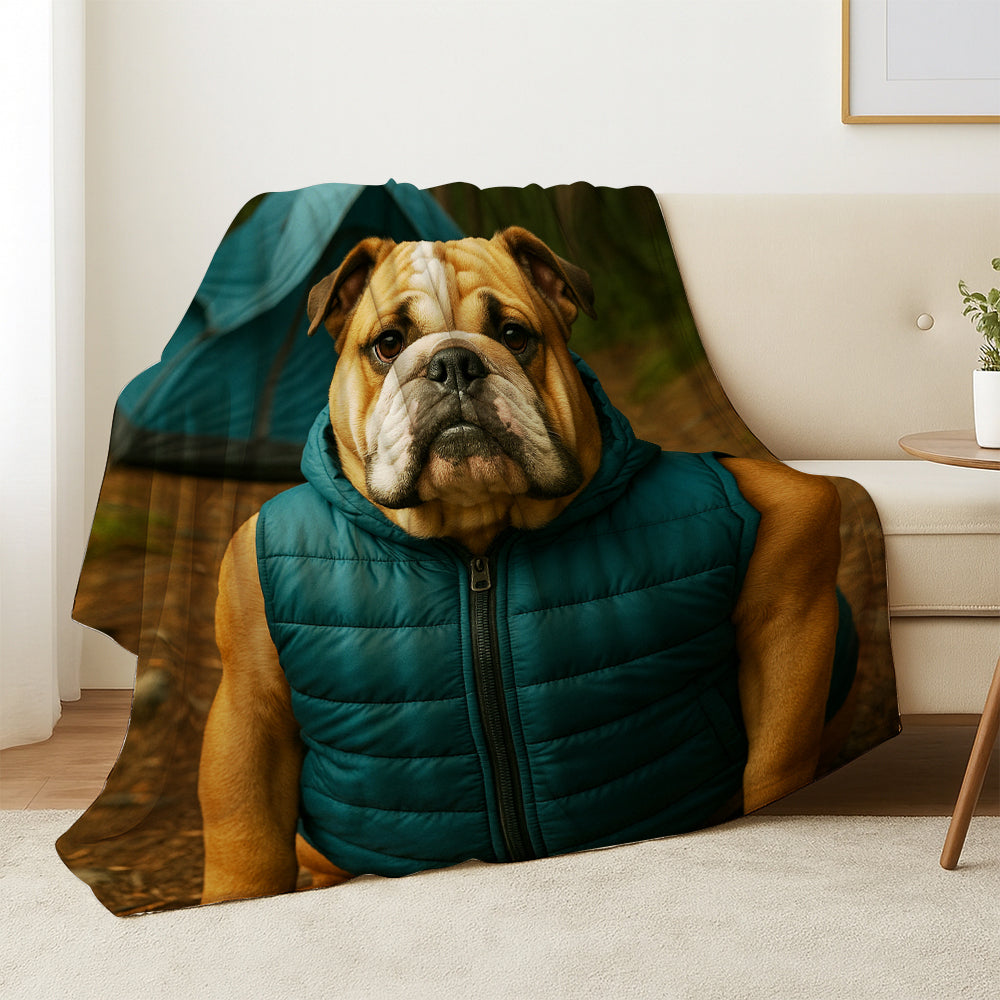 Custom Photo Dog Camping BlanketGift For Dog Lovers