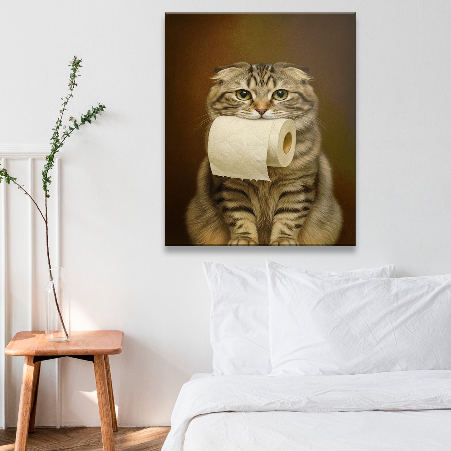 Custom Photo Cat Bathroom Style 18 Canvas Gift For Cat Lovers