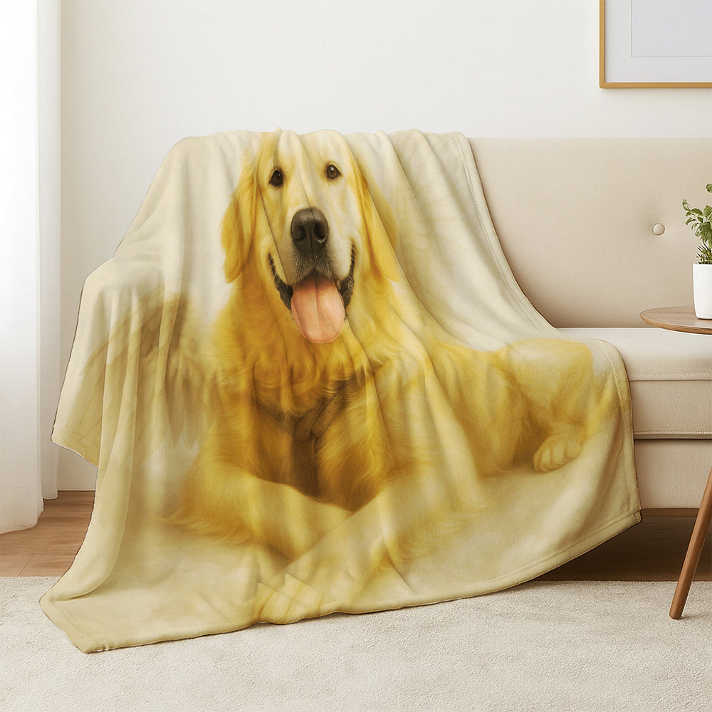 Custom Photo Dog Angel In Heaven Blanket Gift For Dog Lover