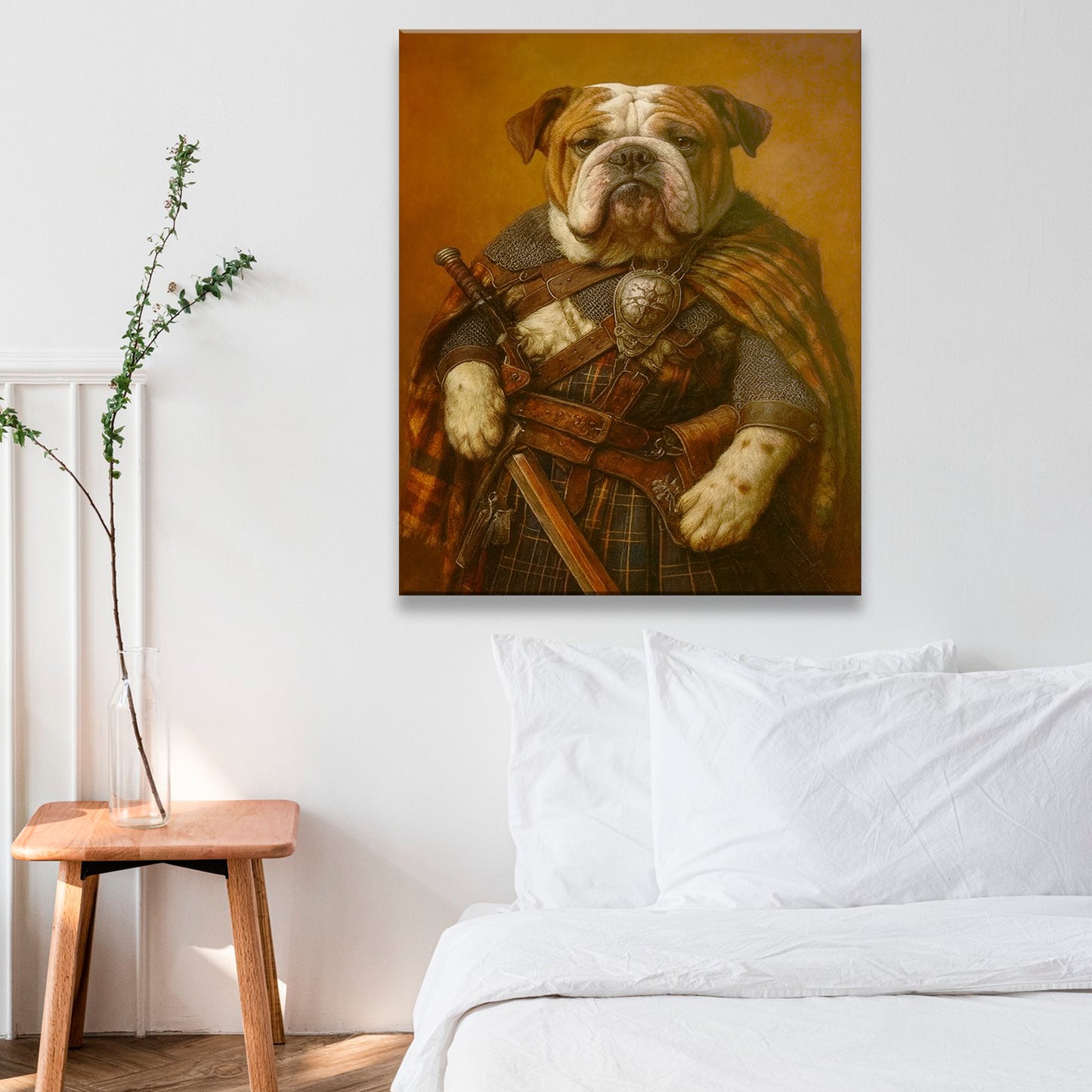 Custom Photo Royal Knight Dog Canvas Gift For Dog Lovers
